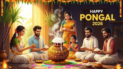 Celebrate Pongal 2026 with these heartfelt wishes, messages, images, and quotes for family and friends.