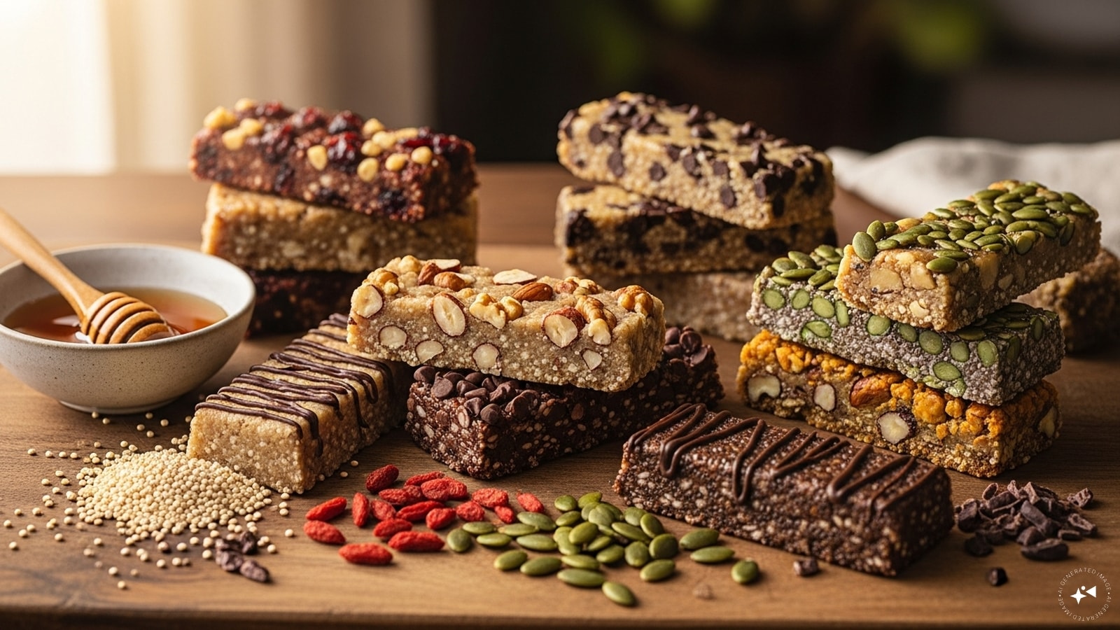 Quinoa Energy Bars: Mix cooked quinoa with oats, peanut butter, honey, and dried fruits. Press into a tray, refrigerate, and cut into bars for a quick, healthy, on-the-go snack.