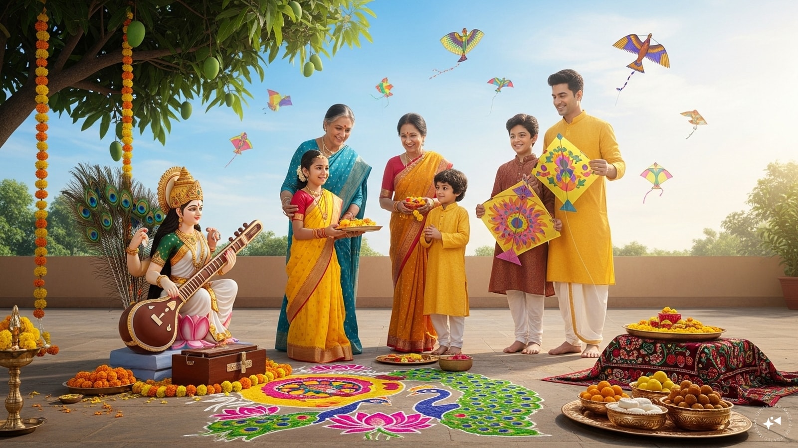 On this auspicious day of Basant Panchami, may your life bloom like yellow flowers, bringing joy, prosperity and endless positivity to you and your loved ones. On this auspicious day of Basant Panchami, may your life bloom like yellow flowers, bringing joy, prosperity and endless positivity to you and your loved ones.