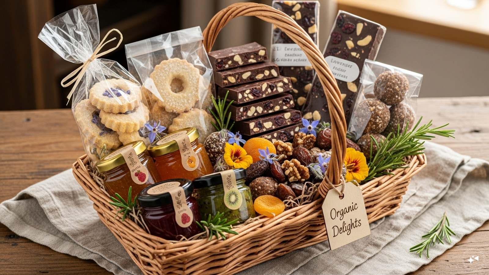 Organic Sweets Hamper: A curated hamper of organic jaggery, homemade sweets, and natural snacks makes a healthy yet indulgent gift. Perfect for families, it combines taste and tradition, while promoting wellness and sustainable eating during the festive celebrations. Organic Sweets Hamper: A curated hamper of organic jaggery, homemade sweets, and natural snacks makes a healthy yet indulgent gift. Perfect for families, it combines taste and tradition, while promoting wellness and sustainable eating during the festive celebrations.