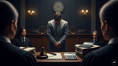 Soh Jian Kun admitted to cheating 14 Cortina Watch customers of nearly 500000 dollars via a staff purchase scheme to pay debts. Sentencing is set for February in Singapore court. (AI Image)