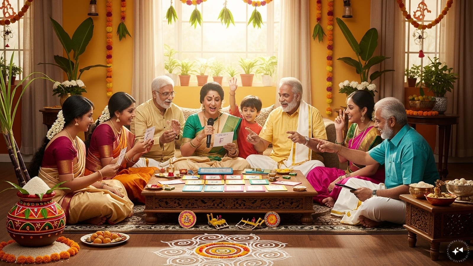 Pongal Quiz: Host a fun Pongal-themed quiz for family members, testing knowledge about the festival, harvest traditions, and regional foods. It’s an interactive way to educate, entertain, and bring everyone together in friendly competition.