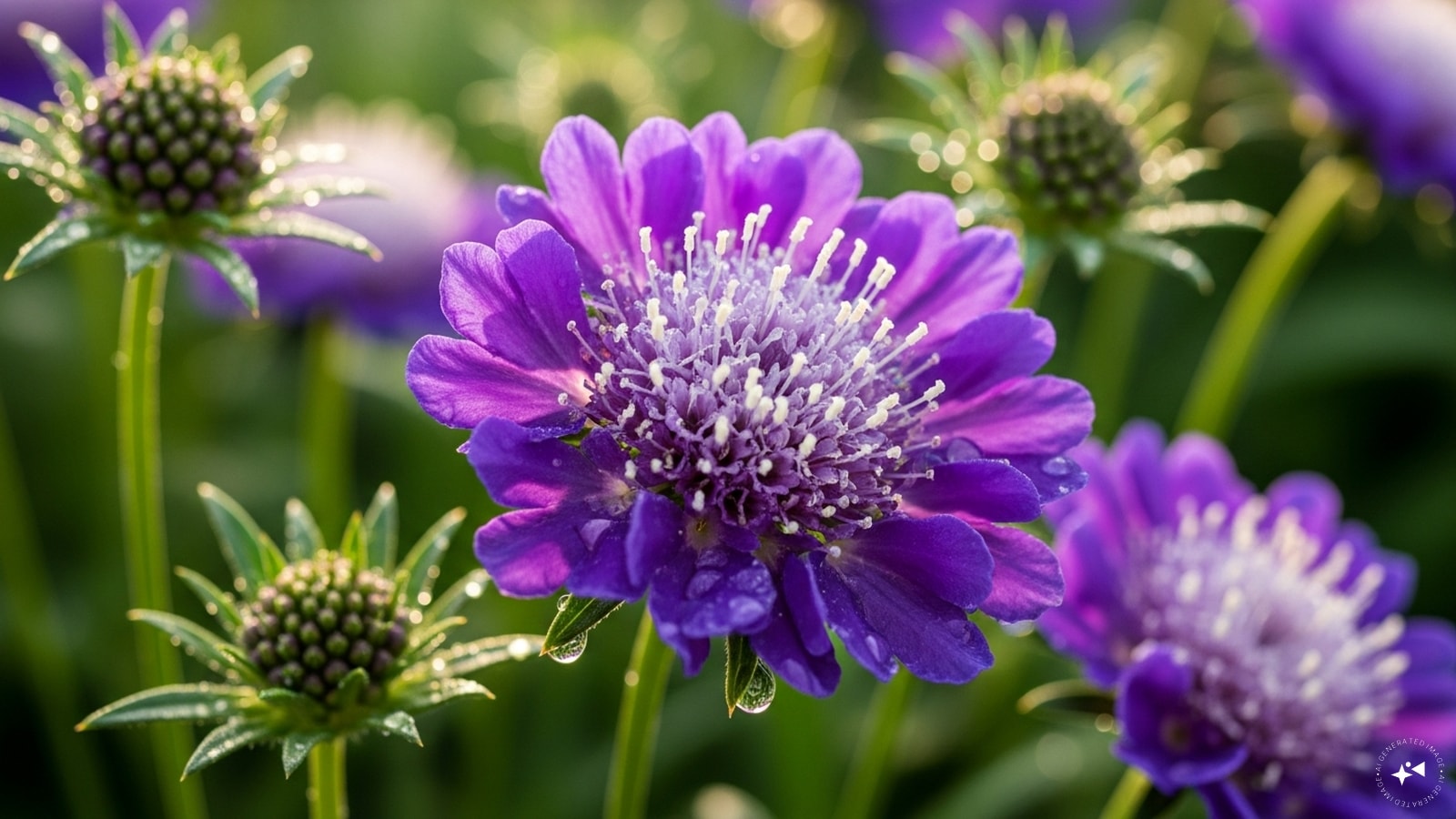 Scabiosa (pincushion flower): Scabiosa produces charming pincushion-like flowers in shades of blue, pink and white. If you sow seeds in January, you will enjoy a long flowering season. These flowers are great for cutting and add a whimsical texture to the edges.