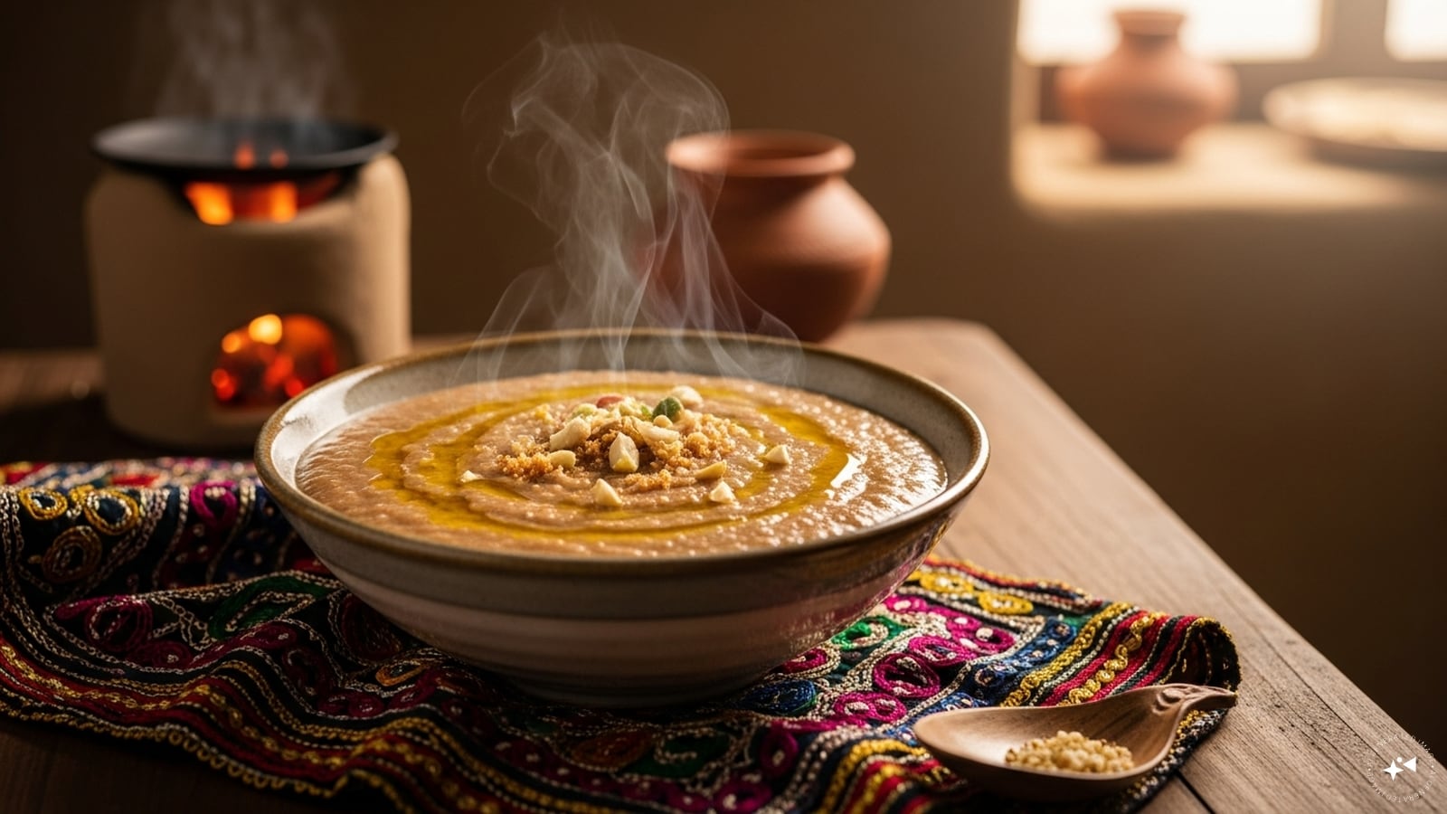 Raab: Common in Gujarat and Rajasthan, Raab is a warm, medicinal porridge made from Bajra (pearl millet), ghee, and ginger. It is a traditional antidote for the "winter blues" and respiratory issues, though it is often replaced today by modern instant soups.