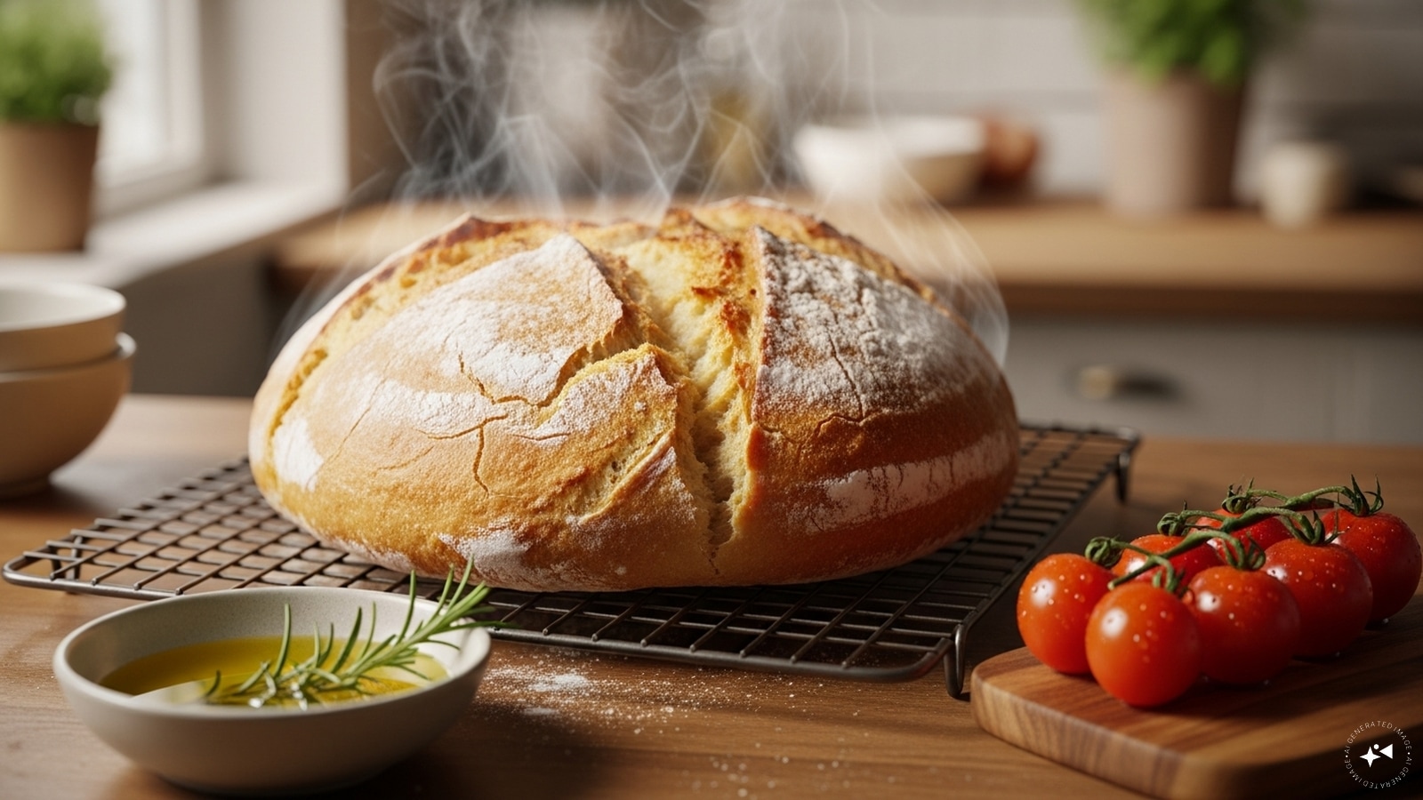  Bake at 180 degree Celsius for 12-15 minutes and serve warm as a snack or sharing bread.