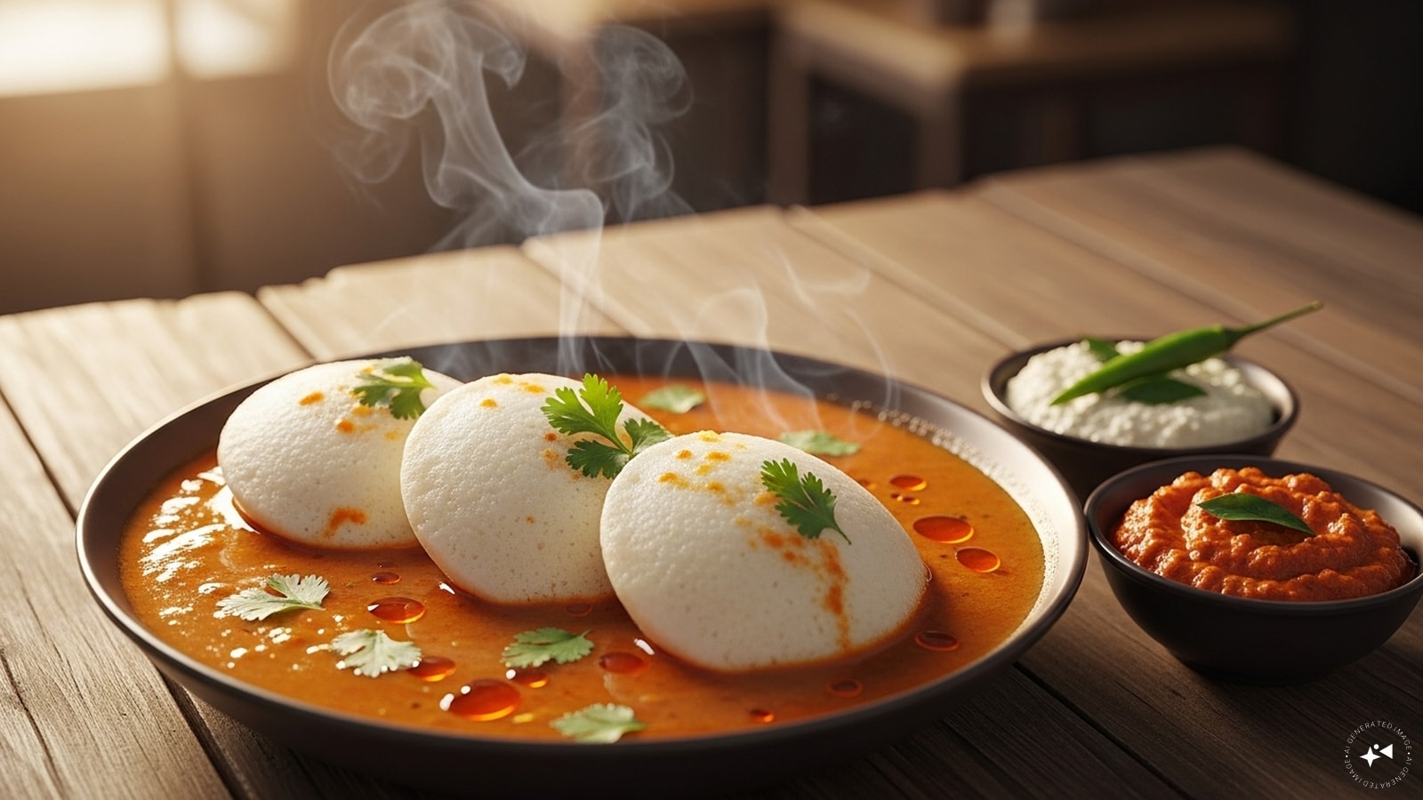 Idli With Sambar: Steamed idlis made from fermented rice and urad dal are soft and protein-rich. Paired with lentil-based sambar, they deliver a balanced mix of protein, carbs, and fiber. This traditional South Indian breakfast is gentle on the stomach and highly nutritious.