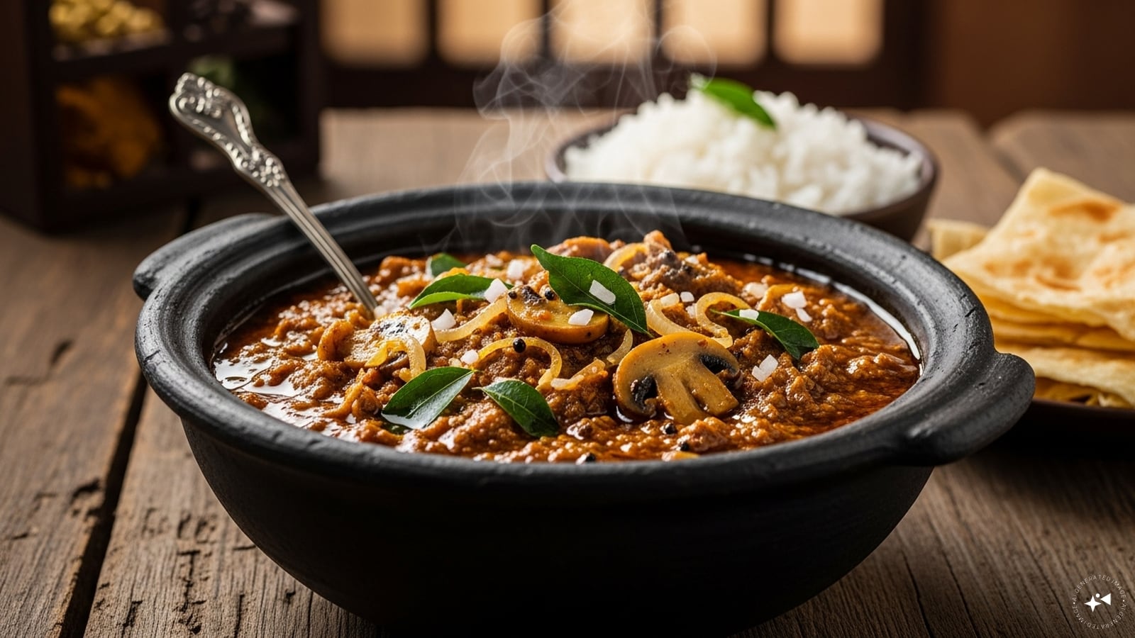 Chettinad Mushroom Masala: Hailing from Tamil Nadu, this fiery preparation uses a complex paste of star anise, kalpasi (stone flower), and peppercorns. It is a bold, aromatic dish that highlights the mushroom's ability to carry intense heat.