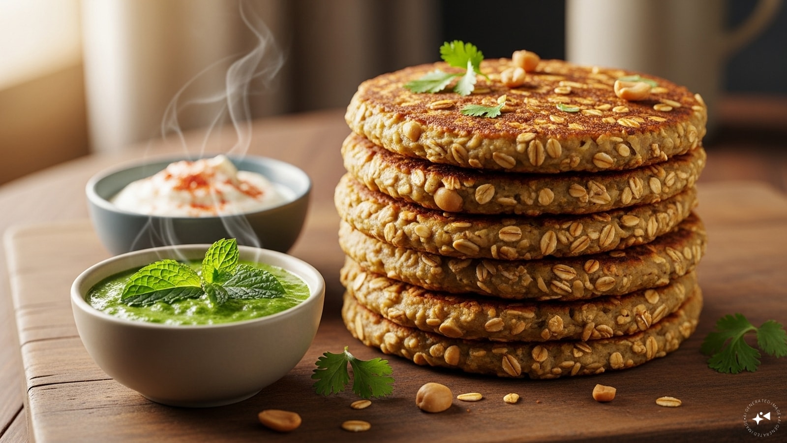 Oats And Peanut Chilla: Oats and peanut chilla combines oats, peanut flour, and spices into protein-rich pancakes. Packed with fiber, healthy fats, and plant protein, they provide long-lasting energy. Light yet filling, this innovative breakfast is perfect for health-conscious individuals.
