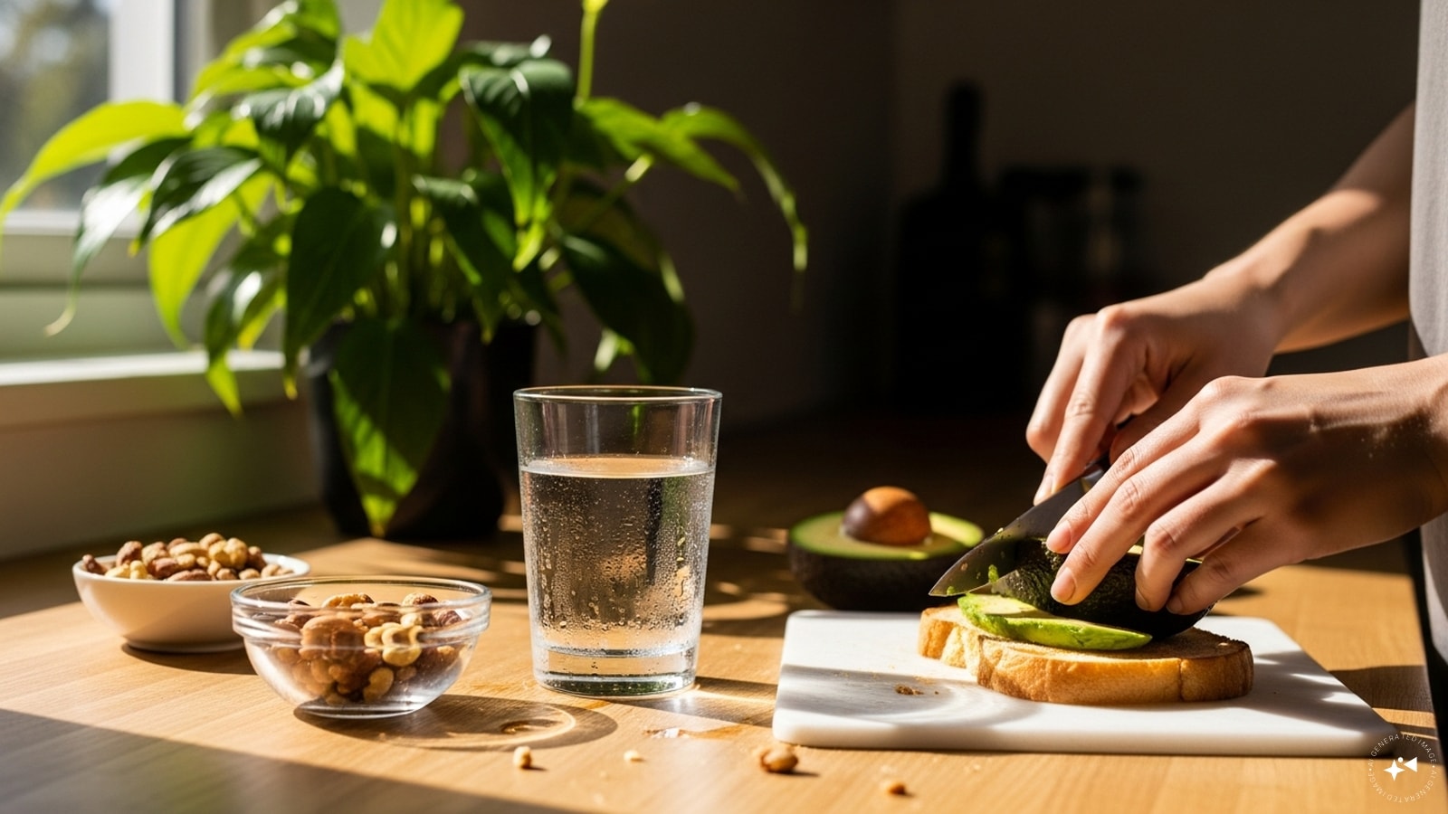   The Bio-Fuel Refill: Step away from the screen to hydrate and grab a snack that requires some assembly like slicing or making a toast. The act of preparing food is grounding, and steady glucose levels prevent the afternoon slump. 