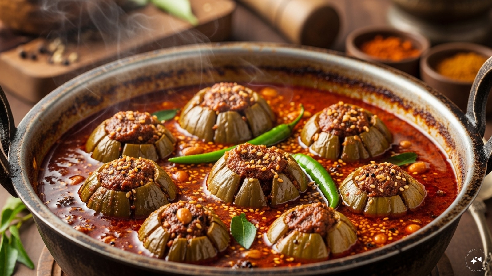 Gutti Vankaya Kura: This dish is similar to ennegayi but has its own regional twist. Brinjals are stuffed with a spicy masala of roasted chana dal, red chilies, and tamarind, then cooked slowly until the flavors seep into the flesh. Gutti vankaya kura is often served during festive occasions and is considered a delicacy in Telangana cuisine.