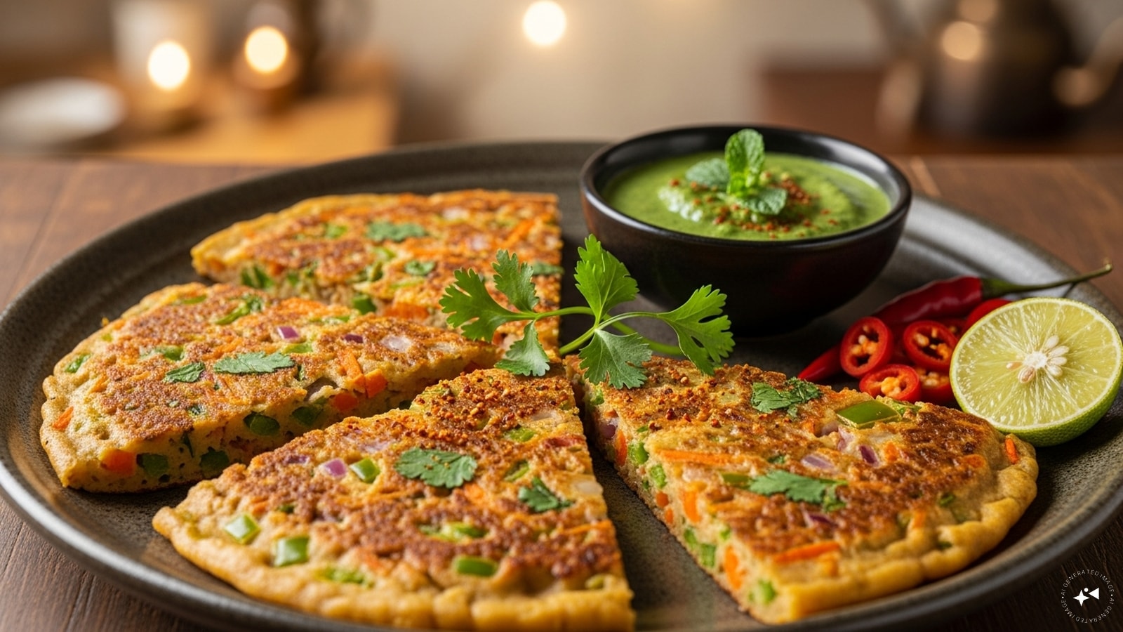 Besan Cheela with Veggies: Besan cheela is a savoury chickpea flour pancake often mixed with grated vegetables. Rich in plant-based protein and fiber, it supports digestion and muscle health. Quick, healthy, and tasty, it makes for a satisfying breakfast option for any busy morning.
