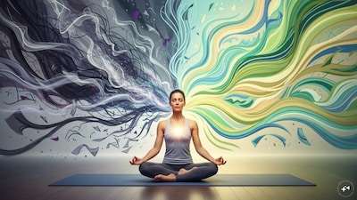 Yoga therapy for anxiety is not about prescribing one or two Asanas. (AI-Generated Image)