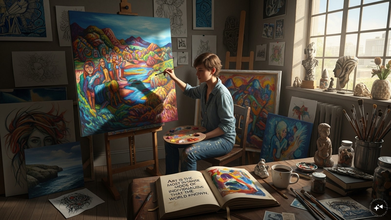 “Art is the most intense mode of individualism that the world has known.”: Wilde elevates art as an act of personal truth and courage. This quote inspires creators to trust their unique perspectives, reinforcing that genuine creativity is rooted in self-belief, independence, and the fearless expression of one’s inner world. “Art is the most intense mode of individualism that the world has known.”: Wilde elevates art as an act of personal truth and courage. This quote inspires creators to trust their unique perspectives, reinforcing that genuine creativity is rooted in self-belief, independence, and the fearless expression of one’s inner world.