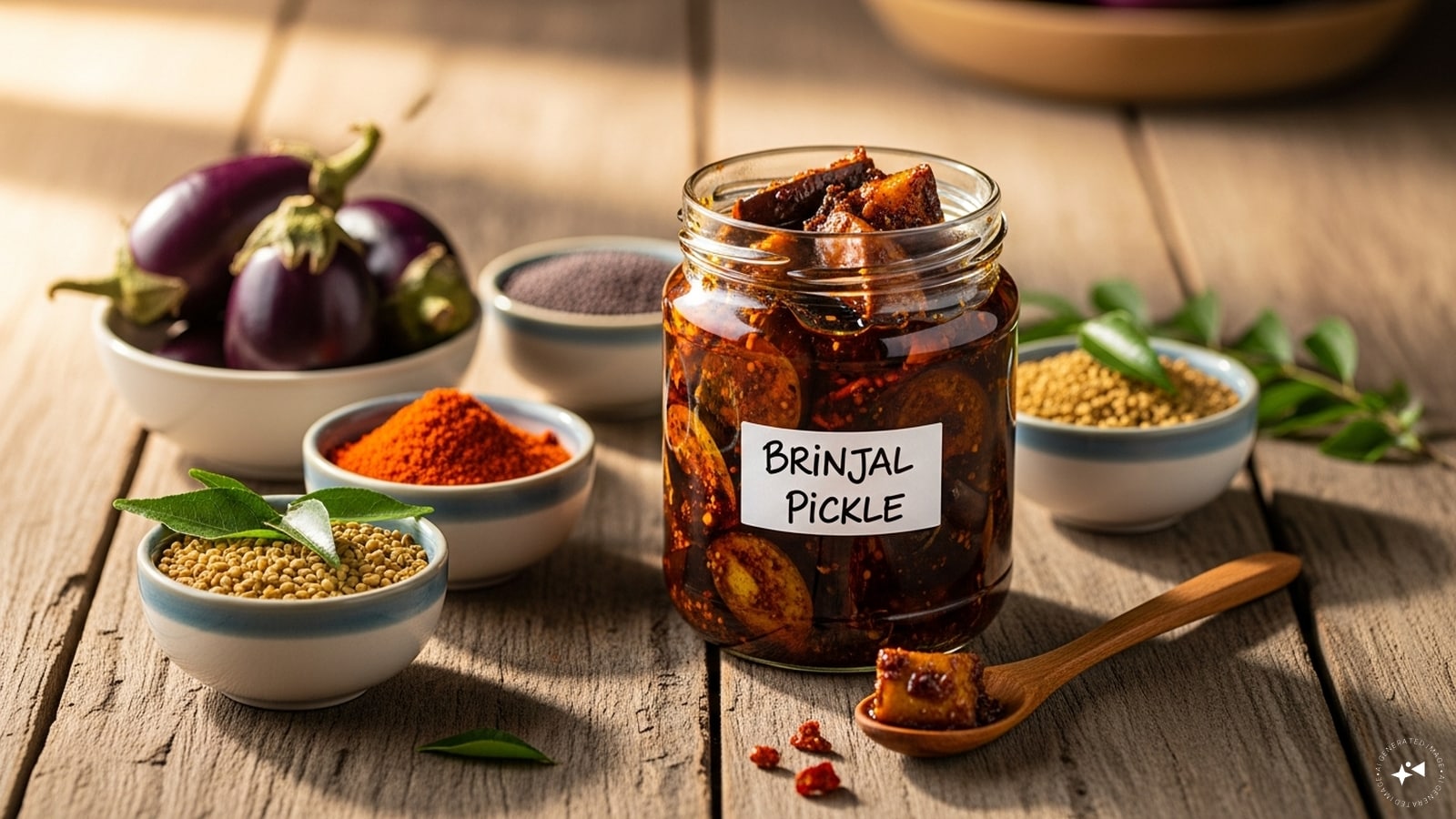 Brinjal Pickle: Brinjal also finds its way into pickles. In Andhra Pradesh, brinjal pieces are cooked with tamarind pulp, chili powder, mustard seeds, and sesame oil to create a fiery pickle. In Tamil Nadu, brinjal pickle often includes jaggery for a sweet‑spicy balance. These pickles are stored for weeks and enjoyed with rice or dosas.