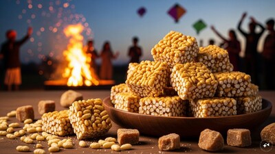 Gur Patta: Jaggery-coated puffed rice squares, light yet flavorful. Crispy, naturally sweet, and easy to make, gur patta is a popular treat during Lohri, perfect for sharing with friends and family during festive gatherings.