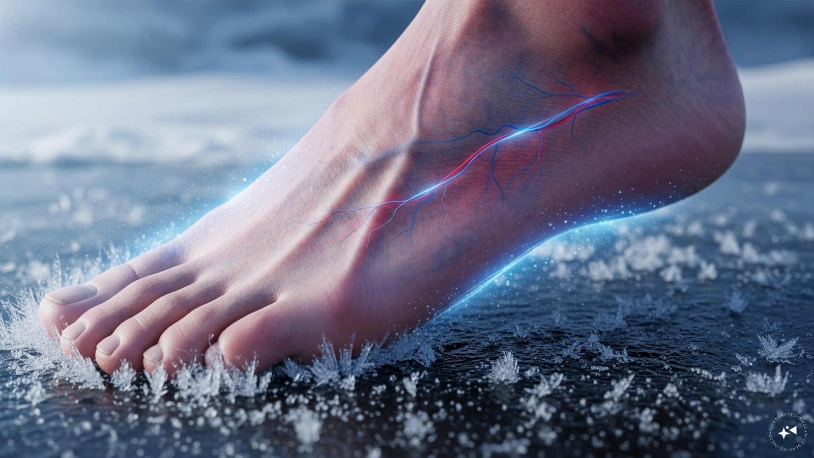 Vasoconstriction: Cold temperatures cause blood vessels to narrow, a process called vasoconstriction. This limits heat loss but also decreases warmth in extremities. Since feet are at the body’s edge, they are more affected by this response. Vasoconstriction: Cold temperatures cause blood vessels to narrow, a process called vasoconstriction. This limits heat loss but also decreases warmth in extremities. Since feet are at the body’s edge, they are more affected by this response.