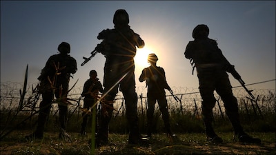 Security forces launched joint operations after a satellite phone signal and drone sightings raised infiltration concerns in J&K. (PTI/File)