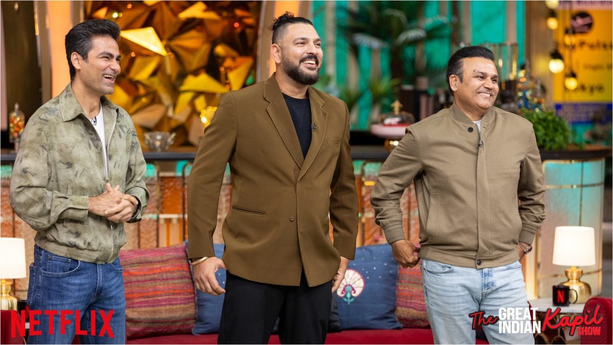 Cricket Legends Virender Sehwag, Yuvraj Singh And Mohammad Kaif Reunite On Kapil Sharma's Show | Watch