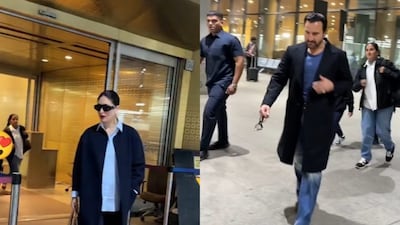 Kareena Kapoor, Saif Ali Khan Make Stylish Airport Appearance With Kids | Watch Video