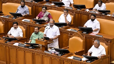 Kerala Finance Minister KN Balagopal presents the state Budget 2026-27 in the state Legislative Assembly, in Thiruvananthapuram. (Image: PTI)