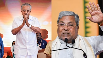 Kerala CM Pinarayi Vijayan (left) and Karnataka CM Siddaramaiah (right). (Image: PTI)