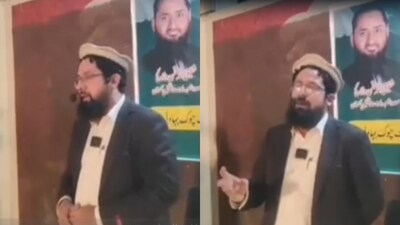 Lashkar youth leader Haris Dar seen on a video. 