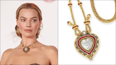 Margot Robbie's 'Taj Mahal' necklace sparked a heated row online. (Reuters)