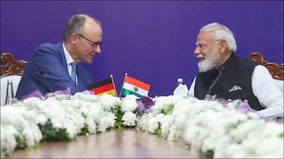 German Chancellor Friedrich Merz and PM Narendra Modi in Ahmedabad. (PMO)