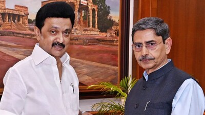 Tamil Nadu CM MK Stalin and Governor RN Ravi. (PTI File)