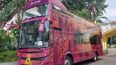 The hop-on, hop-off service will start from Ravindra Kalakshetra, proceed via Corporation Circle and Hudson Circle, and continue along Kasturba Road to Visvesvaraya Museum. (X)