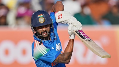 Nitish Kumar Reddy was out after scoring 20 in Rajkot. (AP Photo)