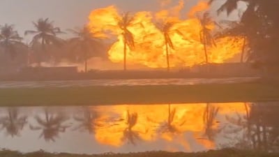 ONGC Well Fire Burns for Second Day (Photo: CNN News18)