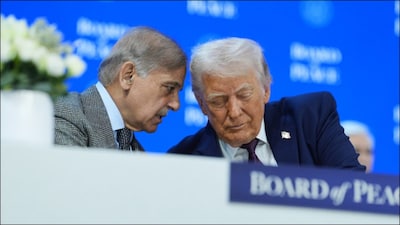 Pakistan PM Shehbaz Sharif joined Donald Trump's Board of Peace in Davos. (AP)