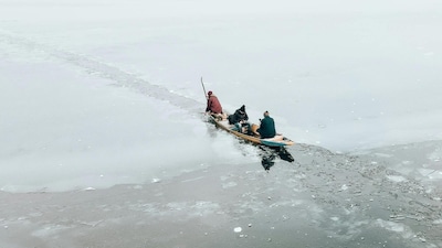 Visiting a frozen lake in the winter can make for a beautiful and magical experience