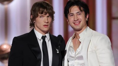 Connor Storrie and Hudson Williams joke about their steamy scenes.(Photo Credit: X)