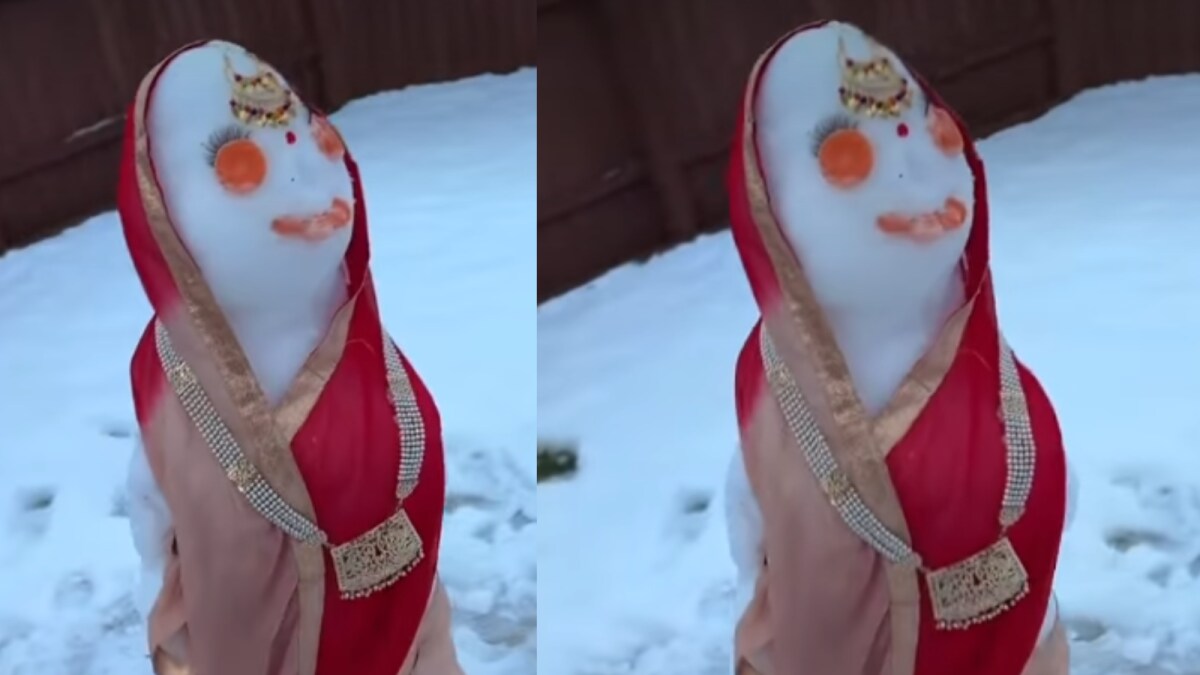 Viral Woman Snowman in Canada