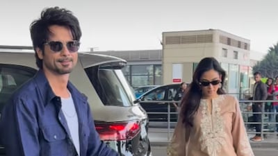 Check out Shahid Kapoor and Mira Rajput's casual airport fits.(Photo Credit: Instagram)
