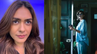 Mrunal Thakur laughs it out during the “Haase toh Phaase” challenge.(Photo Credit: Instagram)