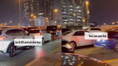 Dubai's prolonged traffic jam in attention.(Photo Credit: Instagram)