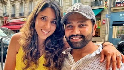 Indian cricketer Rohit Sharma and his wife Ritika Sajdeh. (File Photo)