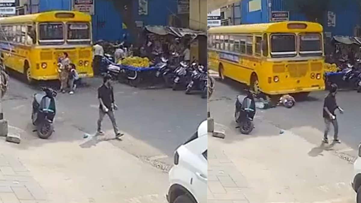 On Camera: School Bus Crushes Toddler To Death, Grandmother Severely Injured In Mumbai