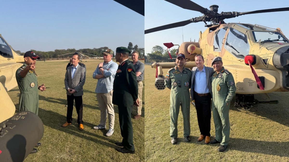 ‘Powerful Symbol Of Defence Ties’: US Envoy Sergio Gor, Army Secy Driscoll Pose With AH-64E Apache