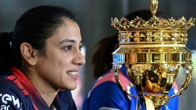 Smriti Mandhana interacting with the reports in Navi Mumbai. (AFP Photo)