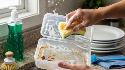 Cleaning your tiffin regularly and washing it immediately after use will prevent stains from building up in the first place.