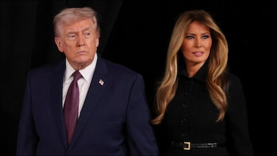 US President Donald Trump and his wife Melania Trump at the screening of 'MELANIA'. (Reuters)