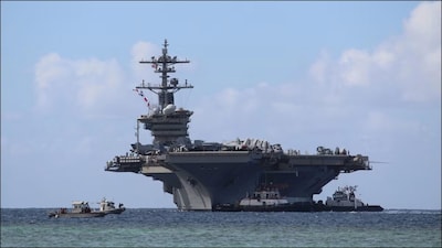 USS Abraham Lincoln may take up to a week to reach the Middle East. (US Navy/File)