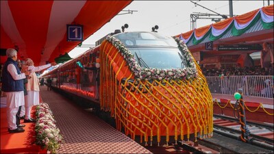 PM Modi flagged off the first Vande Bharat Sleeper Train on January 17. (PTI)