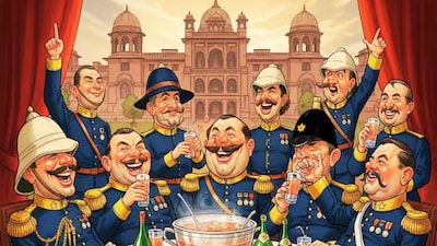 In colonial Delhi, the British relied on hot punch, a mix of alcohol, sugar, lemon, water, and spices, to endure harsh winters. (AI Generated)