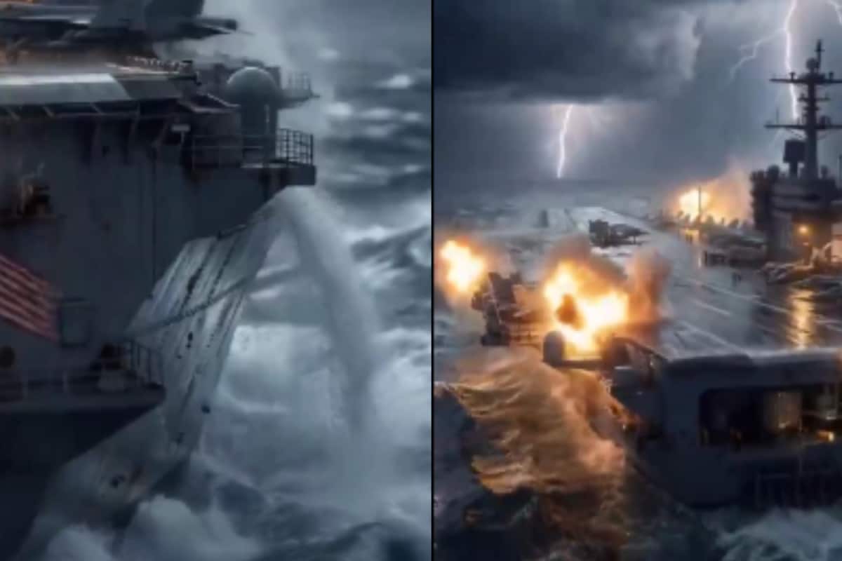 AI Video Shows Iranian Strike On US Aircraft Carrier Ahead Of Nuclear Talks | Watch