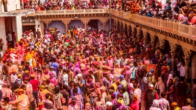 From energetic stick fights to musical Holi, India’s Holi experiences vary regionally. Each festival reflects local history and artistic expression, making Holi a colourful and immersive celebration nationwide. (Image-Canva)